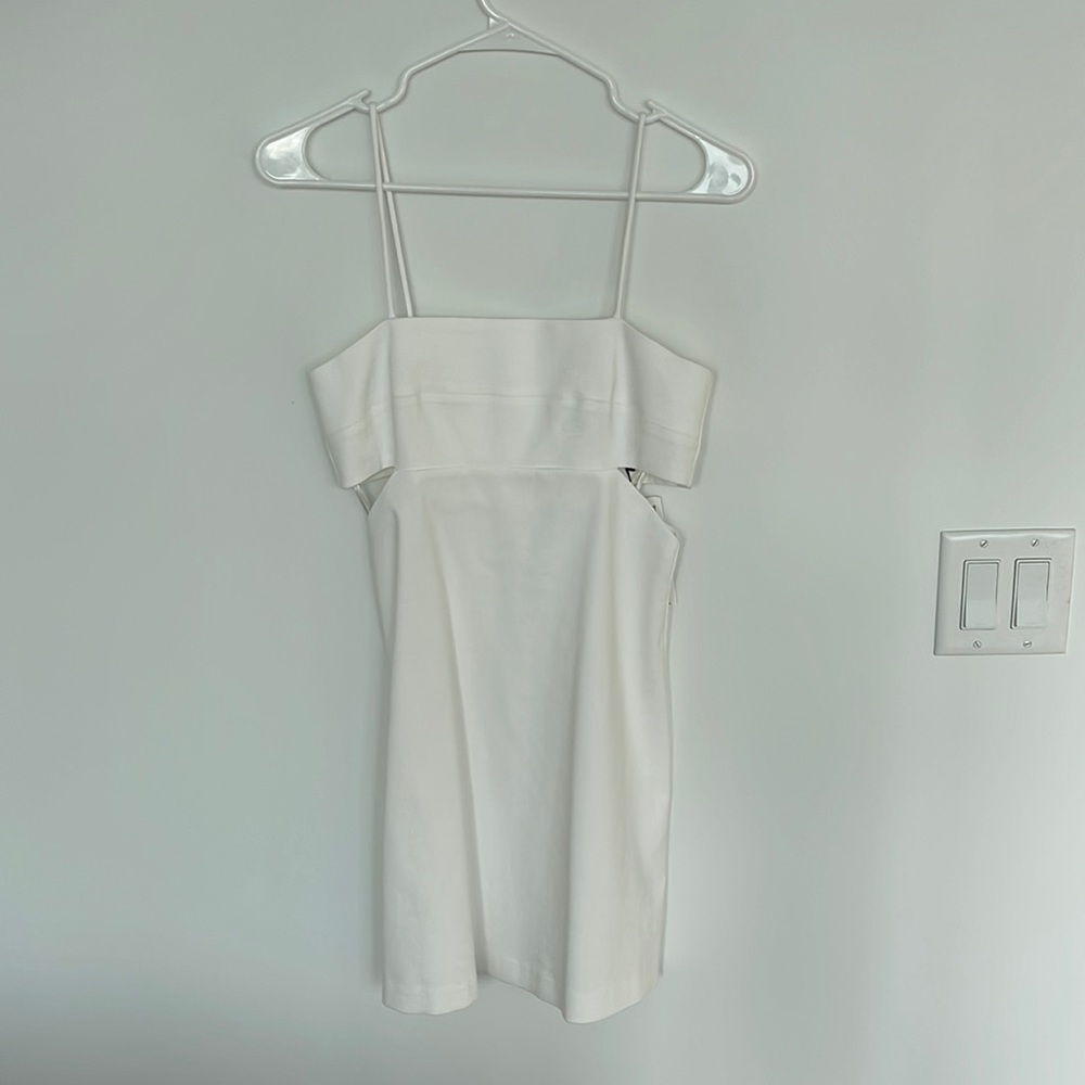 Zara White Mini Cutout Dress